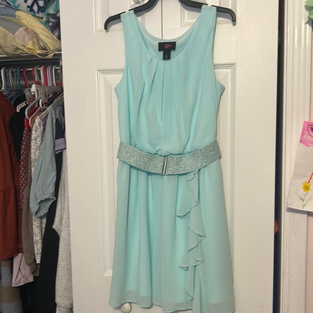 Girls turquoise dress